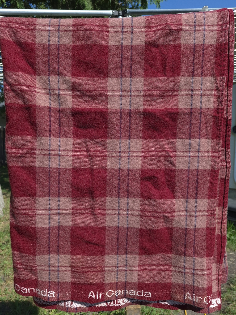 Air Canada Tartan Wool Lap Blanket